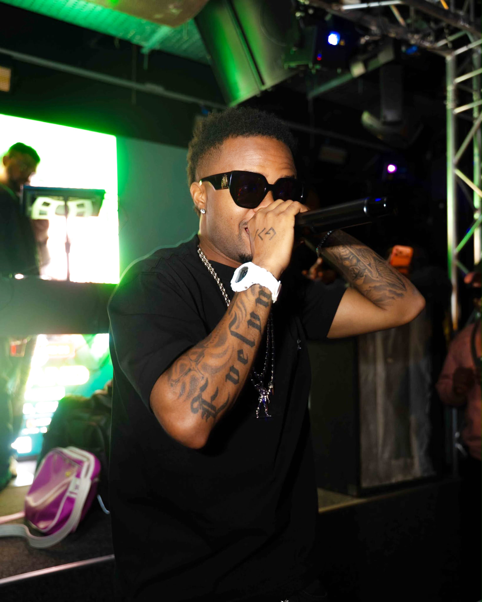 Hyper Best on the microphone at a recent show in Sunderland. Photograph: Supplied