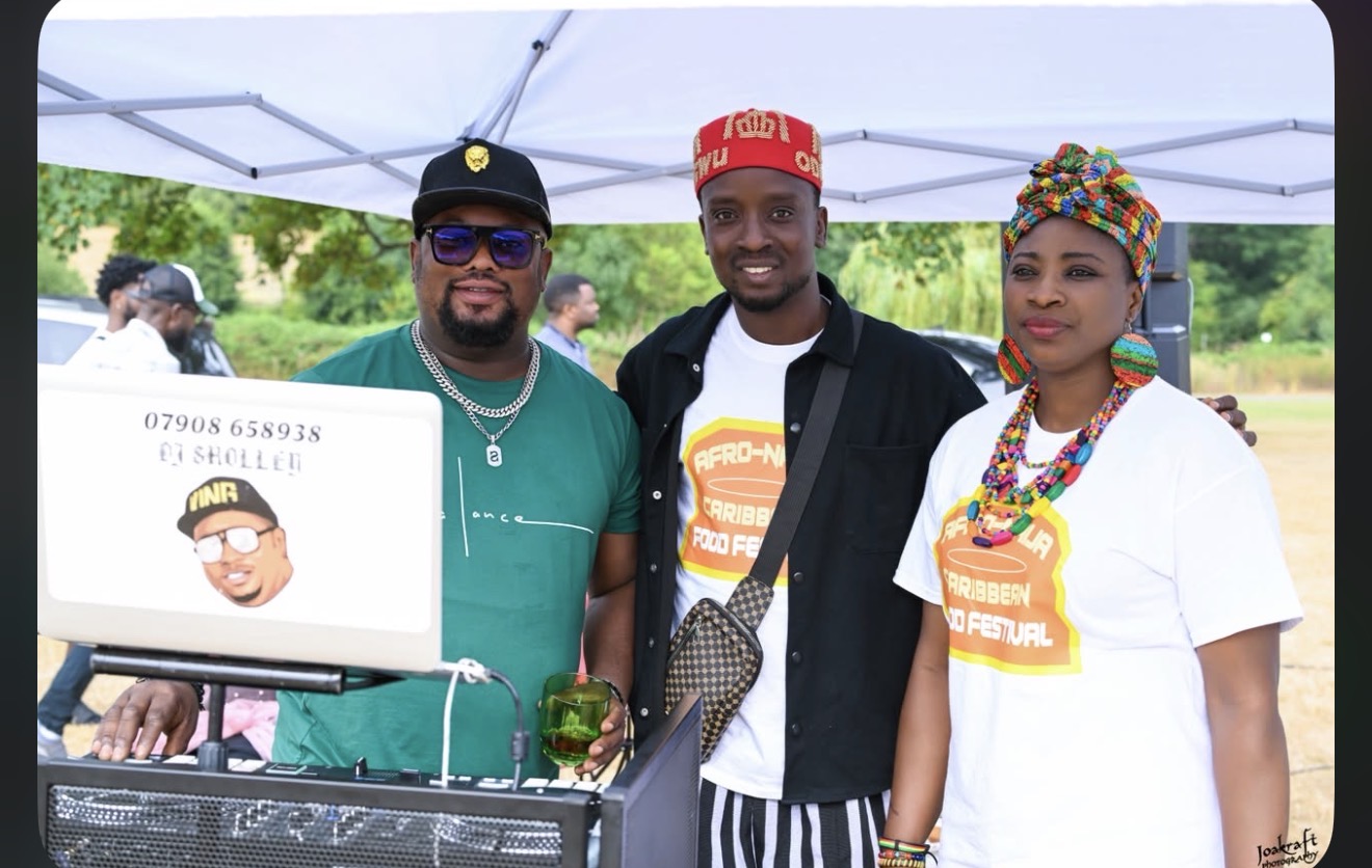 DJ Sholley with members of the organising team. Photograph: Joakraft Photography